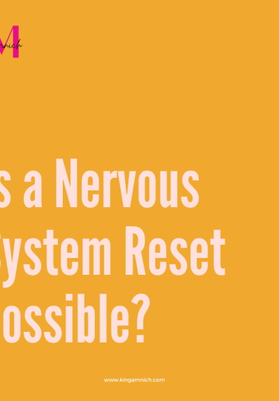 cover for an article on is a nervous system reset is possible? The article discusses how words are being marketed to gain traction but have no scientific relevance.